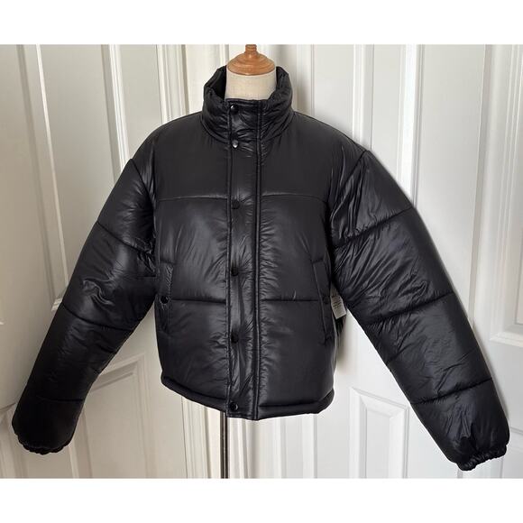 Sadie & Sage Black Puffer Black Jacket Women’s Small NWTs Fits Up To A Large - Picture 7 of 7